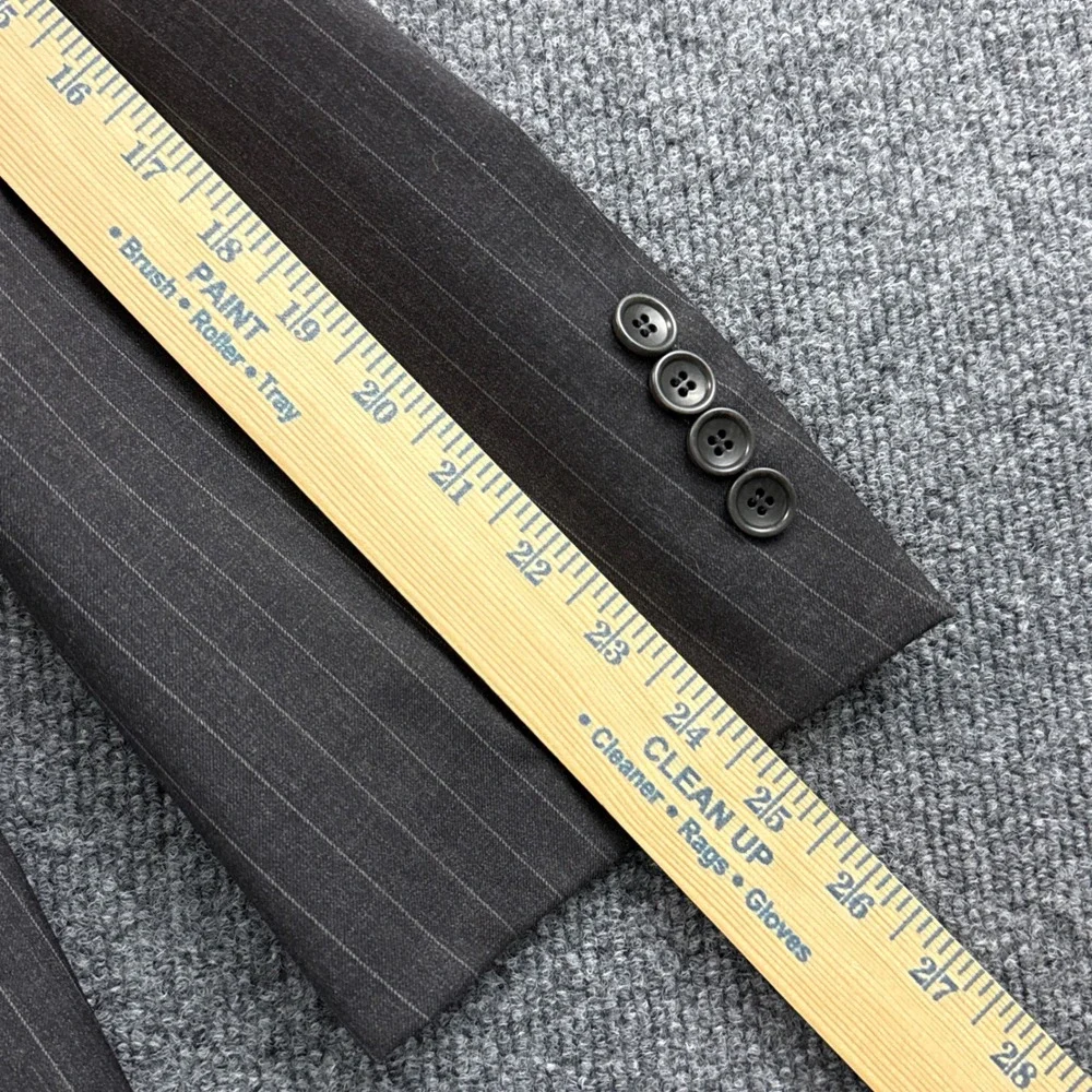 Brooks Brothers 1818 Regent Blazer Mens 48R Grey Pinstripe Wool Estrato USA